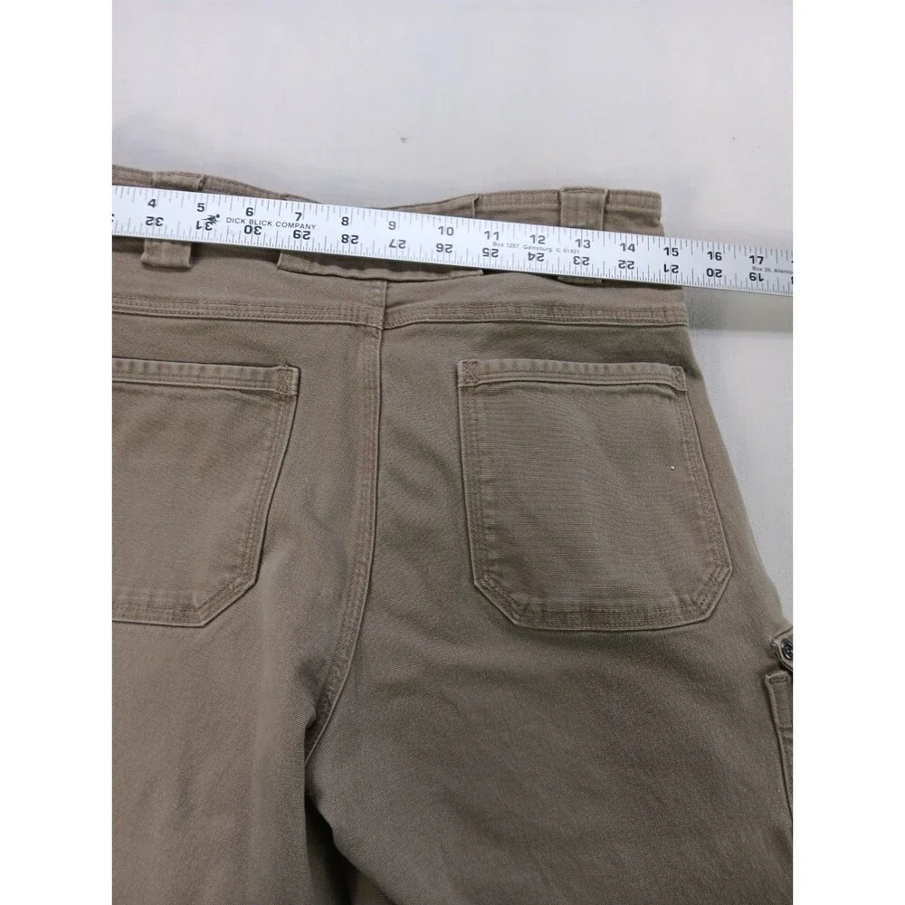 Duluth Trading Co Flex Fire Hose Pants Men's 30x30 Khaki Stretch Relaxed Fit